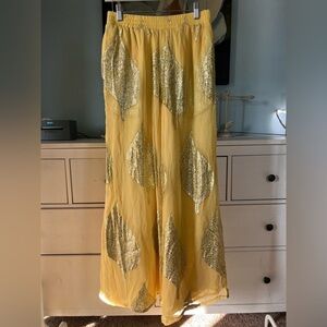 Jen’s Pirate Booty Gold leaf Flowy Festival Pants